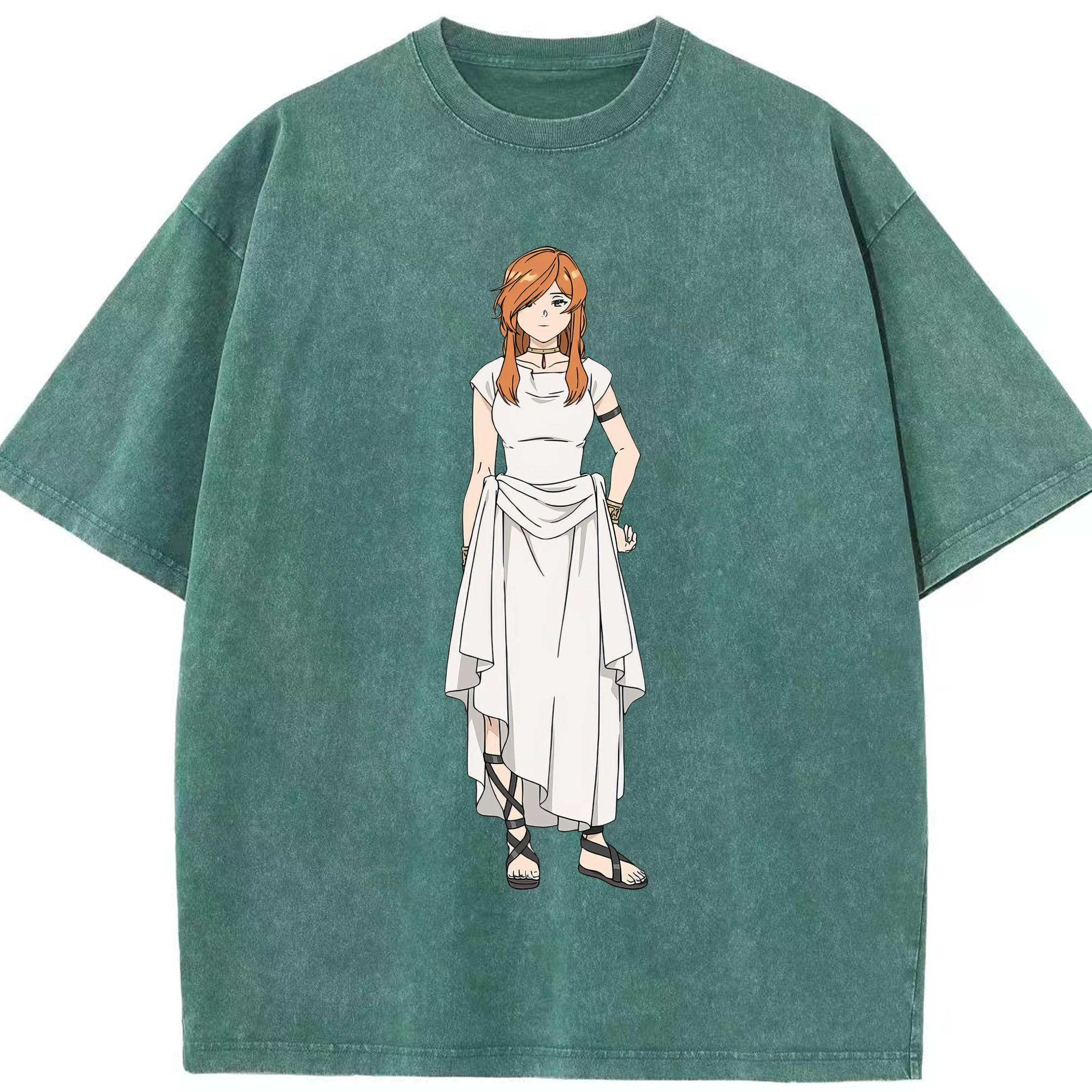 （画像用） 葬送のフリーレン Frieren 綿100% ヴィンテージ風 半袖Tシャツ（フロントプリント）